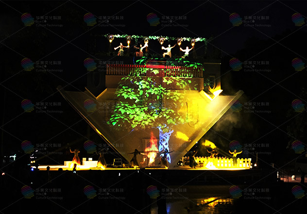 旅游景区夜游全息建筑投影秀